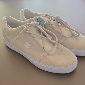 DC Beige Suede Low-Top Sneakers